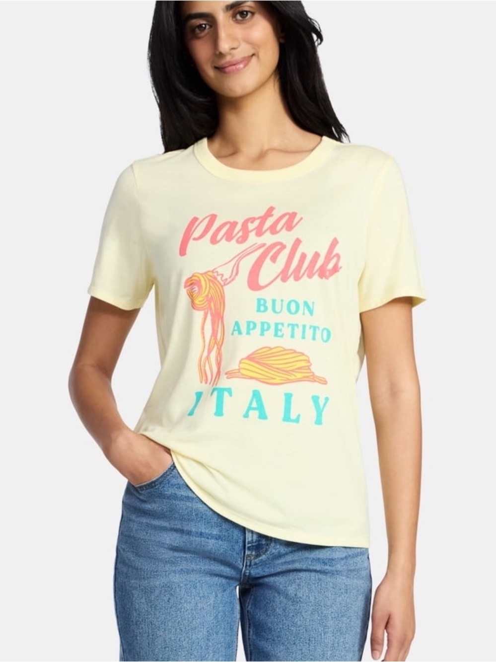NWT small pasta club DOE t shirt B17